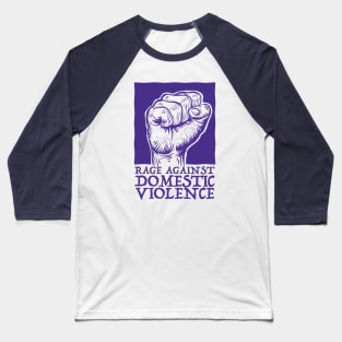 Rage Against Domestic Violence Purple Vibe Baseball T-Shirt